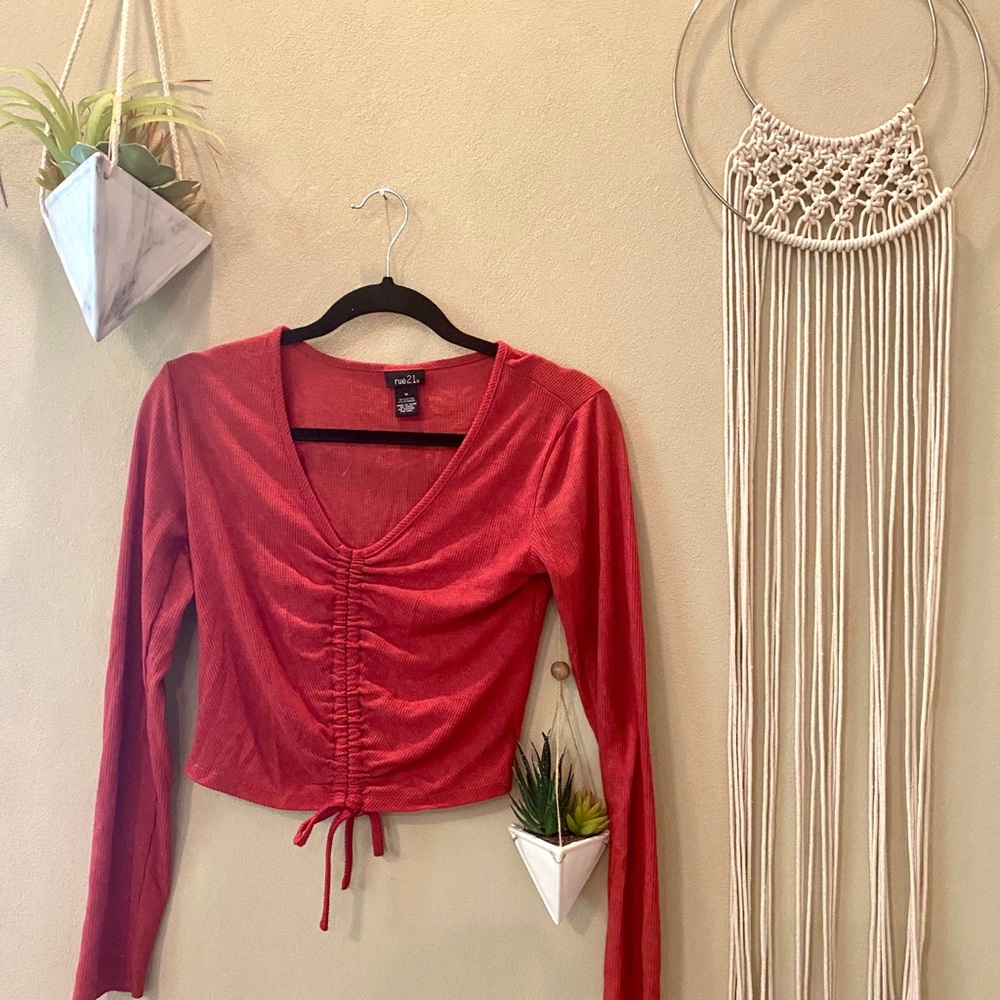 Red long sleeve shirt!!